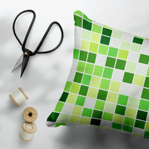 Coussins Décoratifs Carrelage de piscine, Carrelage en mosaïque verte,