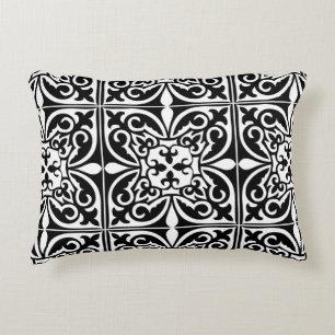 Coussins Décoratifs Carrelage marocain - blanc avec arrière - plan noi