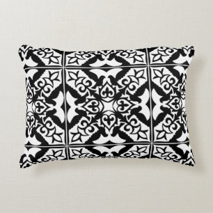 Coussins Décoratifs Carrelage marocain - blanc avec arrière - plan noi
