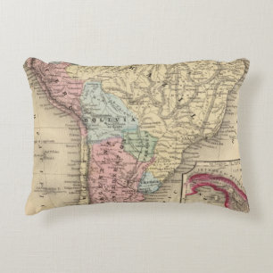 Coussins Décoratifs Carte de l'Amérique du Sud par Mitchell
