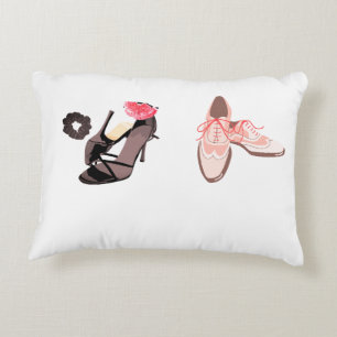 Coussins Décoratifs Carte de mariage élégante – Talons noirs chic avec