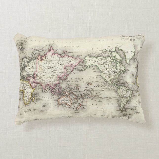 Coussins Décoratifs Carte du monde (Devant)