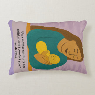Coussins Décoratifs Cartes postales Isaiah 66:13 Mère et bébé réconfor