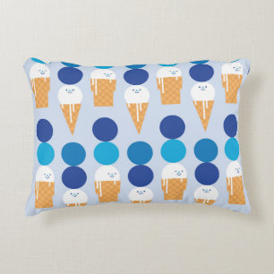 Coussins Décoratifs Cartoon crème glacée mignonne design motif sans co