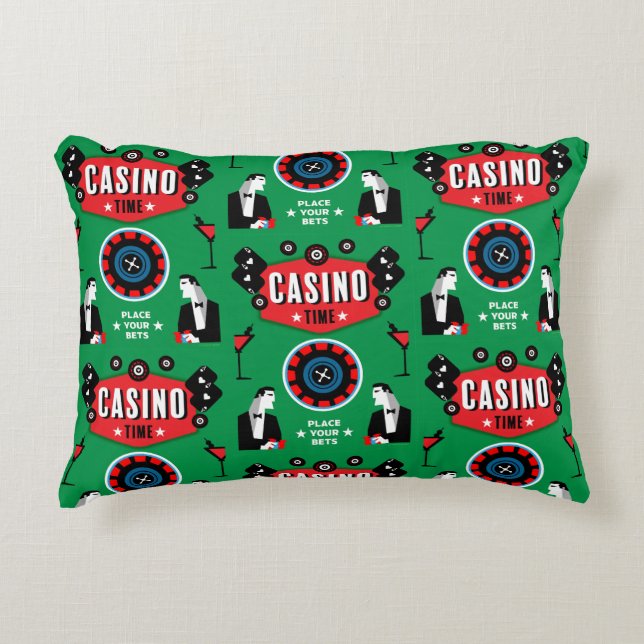 Coussins Décoratifs Casino Gambling Poker Roulette (Devant)