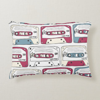 Coussins Décoratifs Cassettes de musique rétro : Arrière - plan de roc
