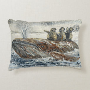 Coussins Décoratifs Cavaliers des baleines Baleine fantaisiste et océa