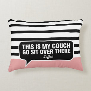 Coussins Décoratifs Ceci est mon Canapé Custom Cadeau Nom de l'animal