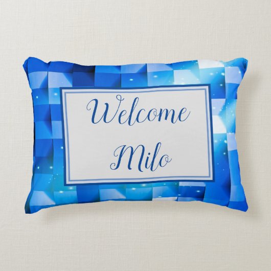 Coussins Décoratifs CELESTIAL BLEU PAPIER WEAVE BIENVENUE BÉBÉ Customi (Devant)