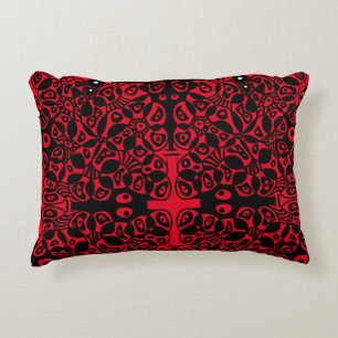 Coussins Décoratifs Cellules de Valentine Similaires Noir Rouge