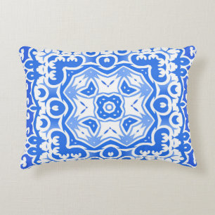 Coussins Décoratifs Céramique d'azulejo portugaise antique. Vintage co