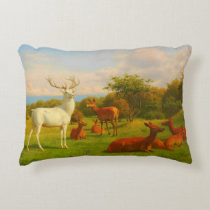 Coussins Décoratifs Cerf White Stag Champ Libre Nature Faune