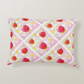 Coussins Décoratifs Cerise rose sur Plaid doux (Dos)