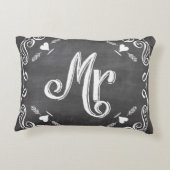 Coussins Décoratifs Chalkboard M. Sweetheart Mariage (Dos)