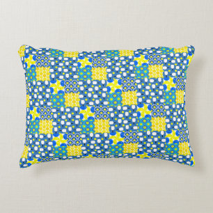 Coussins Décoratifs Chambre cosy inspirée de pickleball bleu et jaune