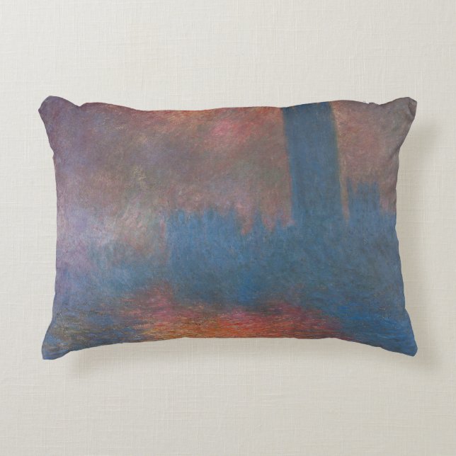 Coussins Décoratifs Chambres du Parlement, Londres par Claude Monet (Devant)