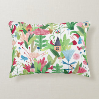 Coussins Décoratifs Champs floraux : Aquarelle Maisons Motif