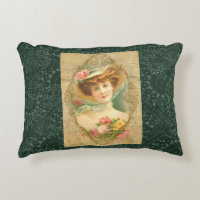 Chapeau Floral Vintage Dame Vert Crochet Faux