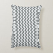 Coussins Décoratifs Charcoal Thin Chevron Navy Quatrefoil 3 Monogramme (Dos(Vertical))
