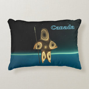 Coussins Décoratifs Chasseur inuit fractal - Canada