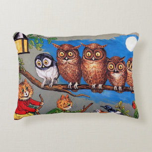 Coussins Décoratifs Chat et Chouette, Louis Wain