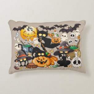 Coussins Décoratifs Chats d'Halloween Fête Drôle