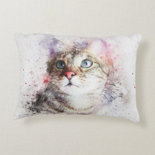 Coussins Décoratifs Chats Watercolor