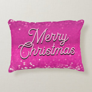 Coussins Décoratifs Chaud Rose Parties scintillant Bokee Texte personn