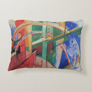 Coussins Décoratifs Cheval bleu avec arc-en-ciel de Franz Marc