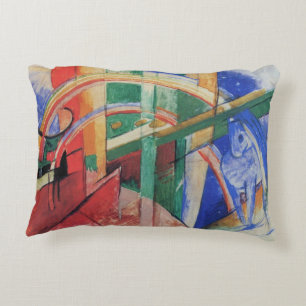 Coussins Décoratifs Cheval bleu avec arc-en-ciel par Franz Marc