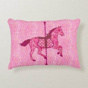 Coussins Décoratifs Cheval de carrousel - Fuchsia rose