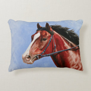 Coussins Décoratifs Cheval de course de Baie Thoroughbred