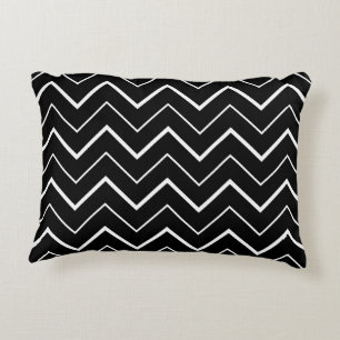 Coussins Décoratifs Chevron noir et blanc