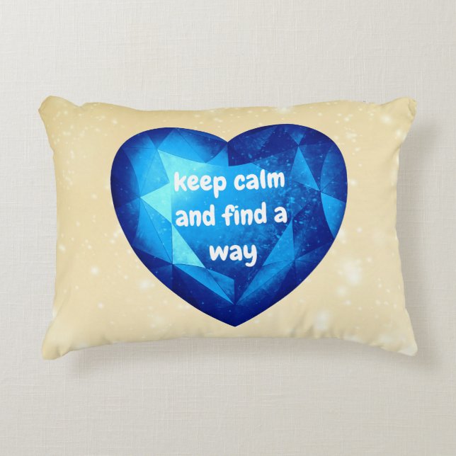 Coussins Décoratifs Chic fresh blue Diamond quote affirmation  (Devant)