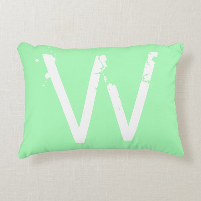 Coussins Décoratifs Chic Grunge Monogram Mint Green (Devant)