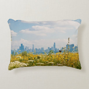 Coussins Décoratifs Chicago comme vu de l'oiseau du port de Montrose