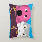 Coussins Décoratifs Chien et chat lancent l'oreiller. (Devant(Vertical))