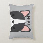 Coussins Décoratifs Chien-taureau français mignon avec nom personnalis (Devant(Vertical))