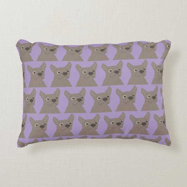 Coussins Décoratifs Chien Violet Pâle (Devant)