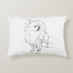 Coussins Décoratifs Chihuahua à poils longs - Illustration de chien mi