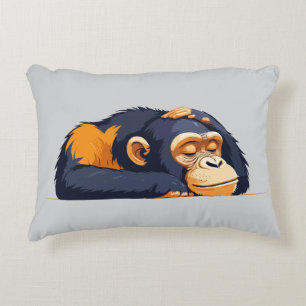 Coussins Décoratifs Chimpanzé adorable animal mignon dormant relaxant