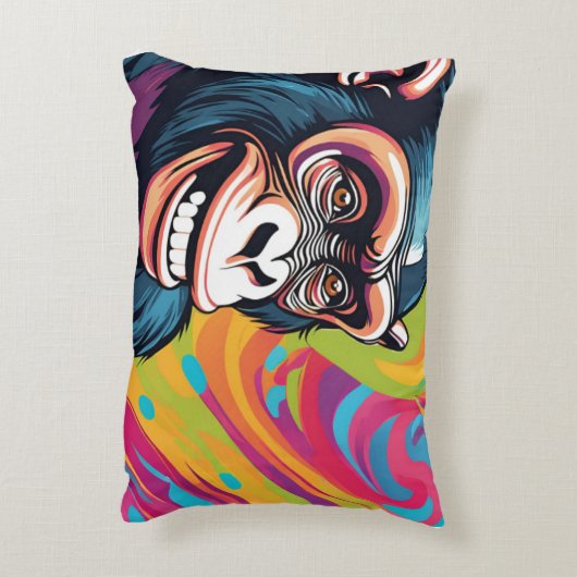 Coussins Décoratifs Chimpanzé fou mignon (Dos(Vertical))