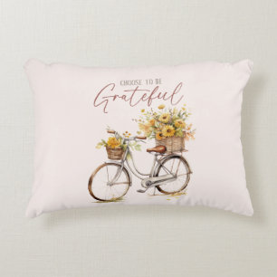 Coussins Décoratifs Choisissez d'être reconnaissant - Vélo et automne