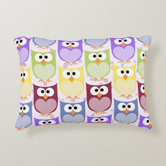 Coussins Décoratifs Chouettes mignonnes, Chouette Motif, Chouettes pou (Devant)