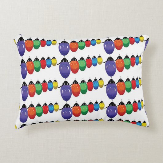 COUSSINS DÉCORATIFS **CHRISTMAS CHAÎNE LUMIÈRE** ROUGE (Devant)