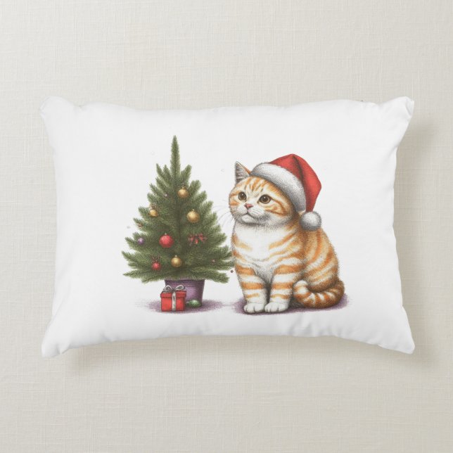 Coussins Décoratifs Christmas Orange Tabby (Devant)