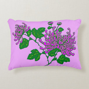 Coussins Décoratifs Chrysanthèmes d'araignée chinois - lavande