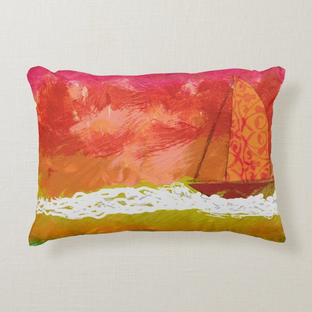 Coussins Décoratifs Cieux Rouges de Navigation  (Devant)