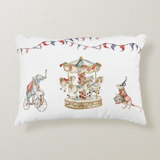 Coussins Décoratifs Cirque Carnaval Animaux Motif Enfants Mignons (Devant)