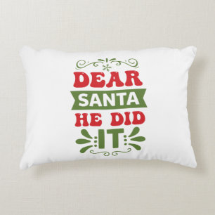 Coussins Décoratifs Citation de Noël d'Accent Coussin-Drôle